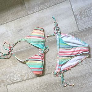 InMocean Striped Halter Top Bikini Set